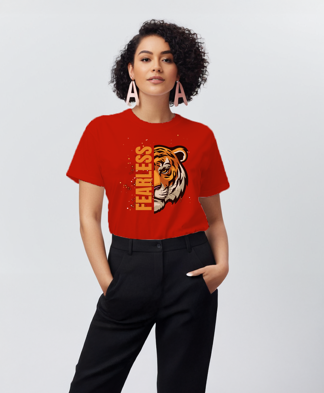 Fearless Tiger Graphic T-Shirt - Bold and Fierce Style